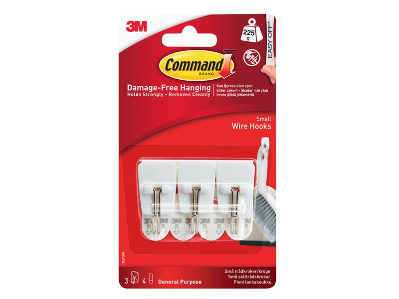 Command™ White Wire Hooks