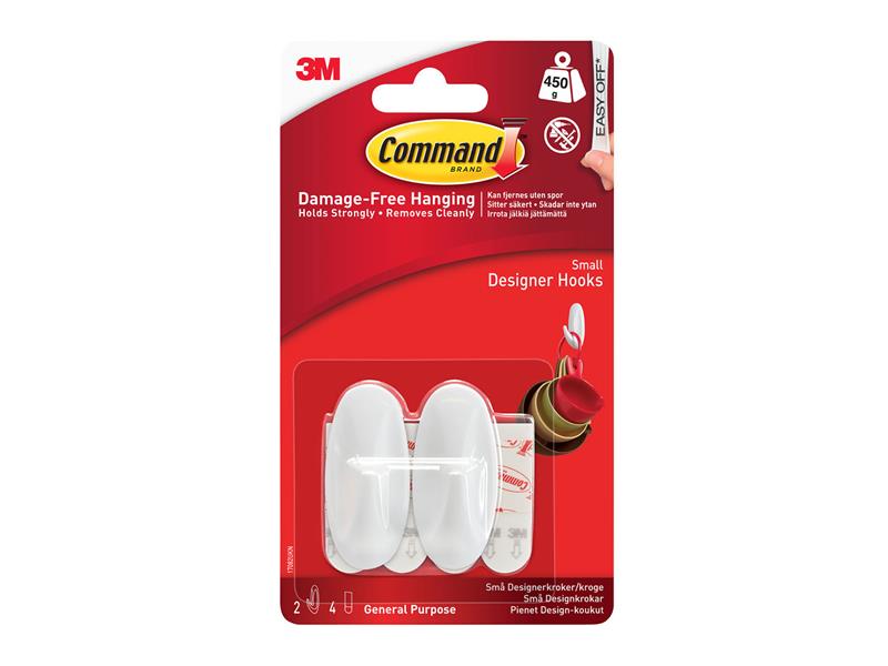 Command™ White Designer Hooks