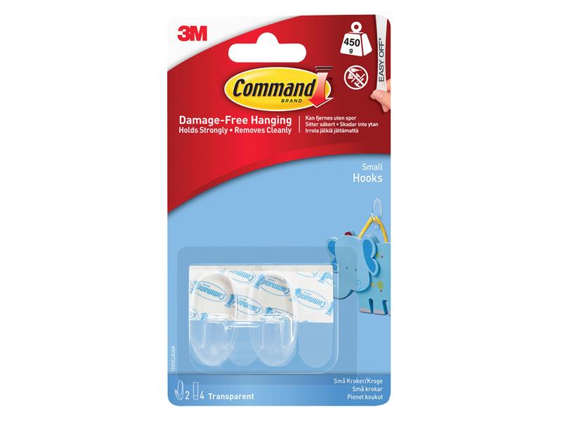 Command™ Clear Hooks with Clear Strips