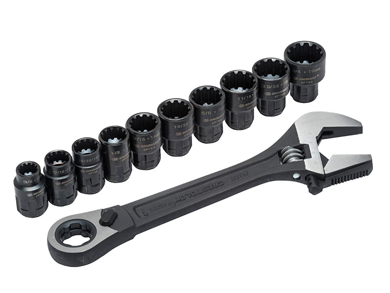 Crescent® X6™ Pass-Thru™ Adjustable Wrench Set, 11 Piece