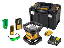 Load image into Gallery viewer, DEWALT DCE079D1G Green Rotary Laser Kit 18V 1 x 2.0Ah Li-ion