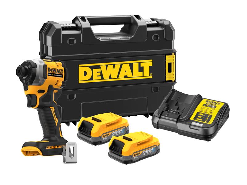 DEWALT DCF850E2T XR BL Impact Driver 18V 2 x POWERSTACK™ Li-ion