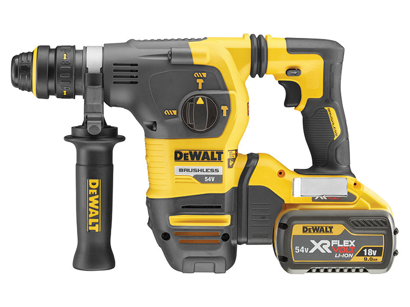 DEWALT DCH334X2 Brushless Q/C Chuck SDS Plus Hammer 54V 2 x 9.0Ah Li-ion