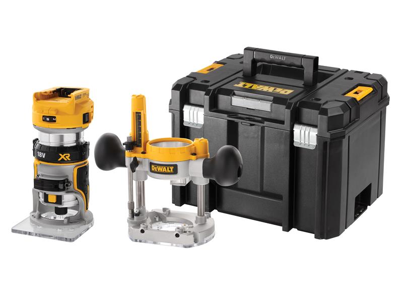 DEWALT DCW604NT XR 1/4in Twin Base Router 18V Bare Unit