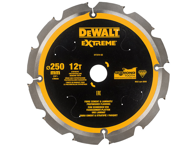 DEWALT Extreme PCD Fibre Cement Saw Blade