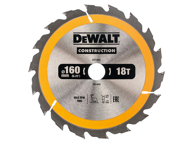 DEWALT Portable Construction Circular Saw Blade