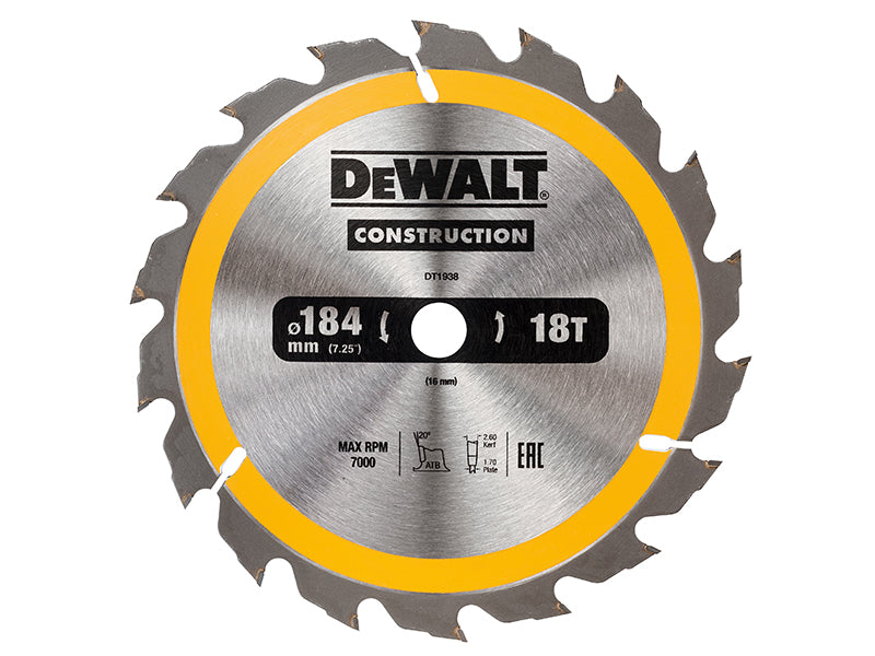 DEWALT Portable Construction Circular Saw Blade