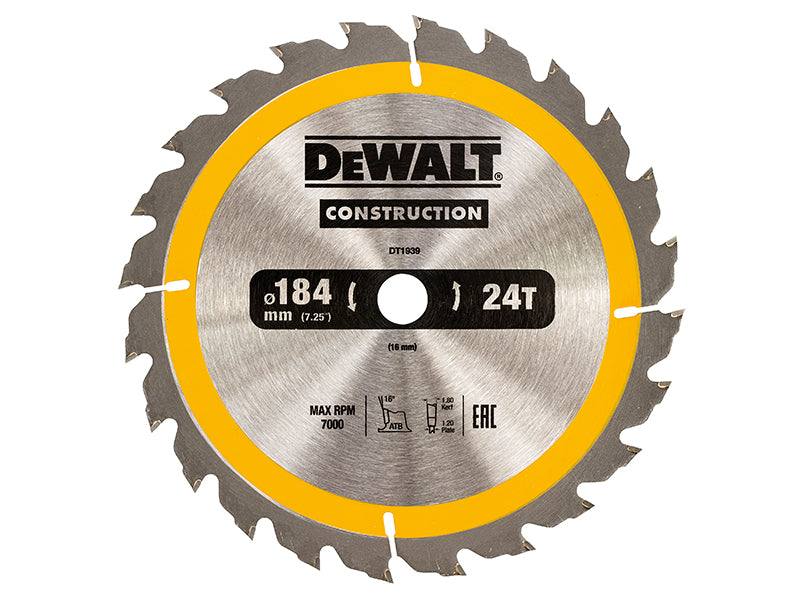 DEWALT Portable Construction Circular Saw Blade