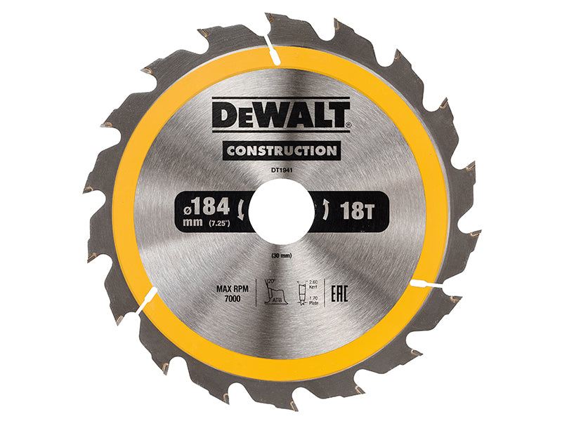 DEWALT Portable Construction Circular Saw Blade