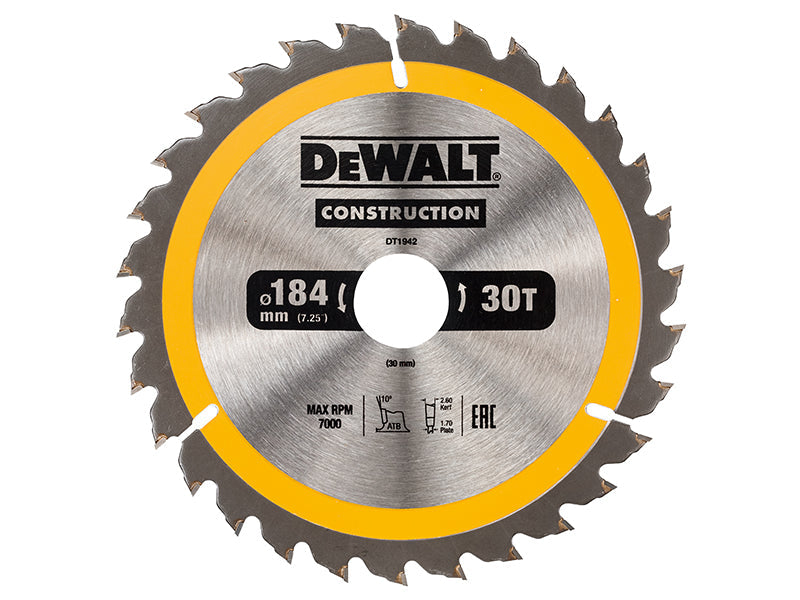 DEWALT Portable Construction Circular Saw Blade