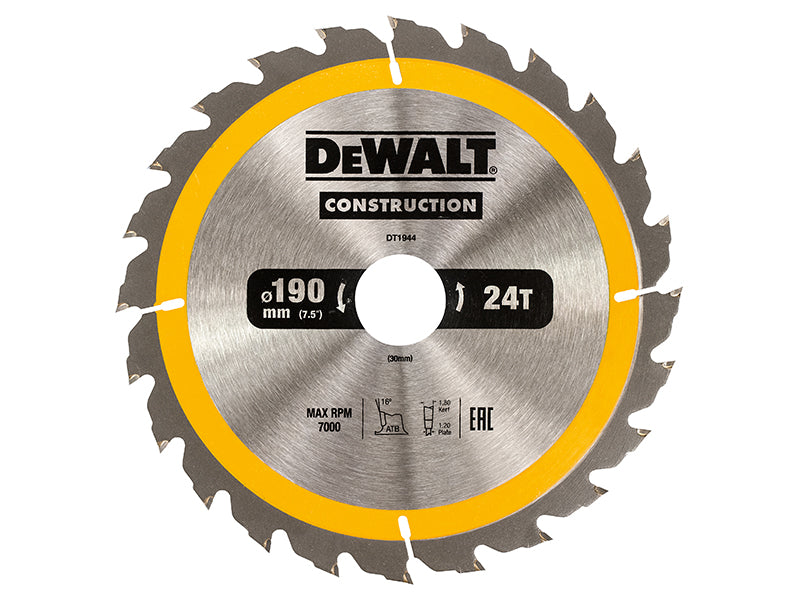 DEWALT Portable Construction Circular Saw Blade