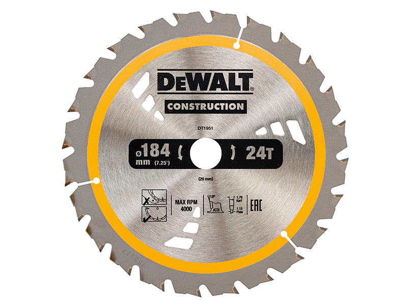 DEWALT Cordless Construction Trim Saw Blade