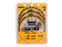 Load image into Gallery viewer, DEWALT DT1964 Construction Circular Saw Blade 3 Pack 305 x 30mm x 24T/48T/60T