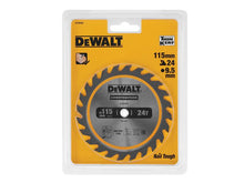 Load image into Gallery viewer, DEWALT DT20420 TCT Construction Circular Saw Blade 115 x 9.5mm x 24T