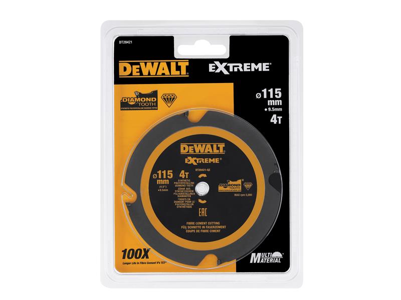 DEWALT DT20421 PCD Circular Saw Blade 115 x 9.5mm x 4T