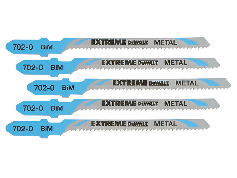 DEWALT HSS Metal Cutting Jigsaw Blades Pack of 5 T118EOF