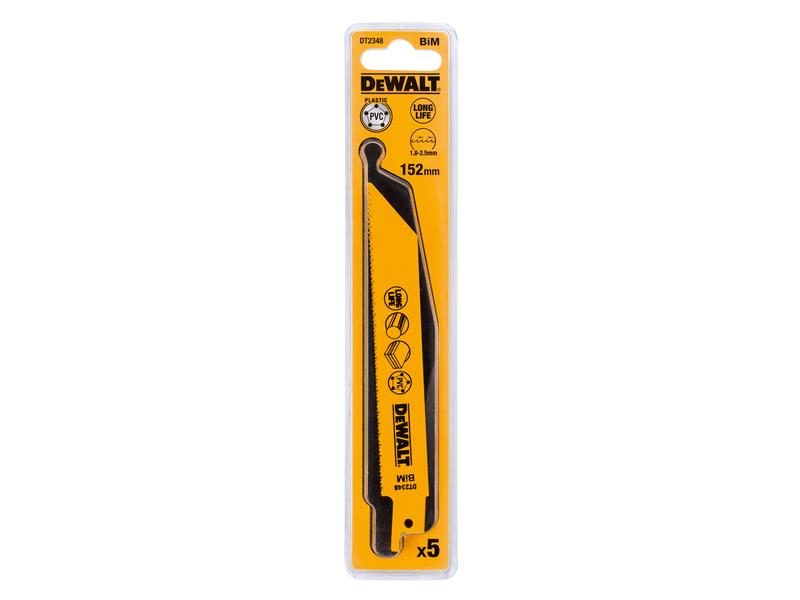 DEWALT Bi-Metal Reciprocating Blades, Plastic & Pipes