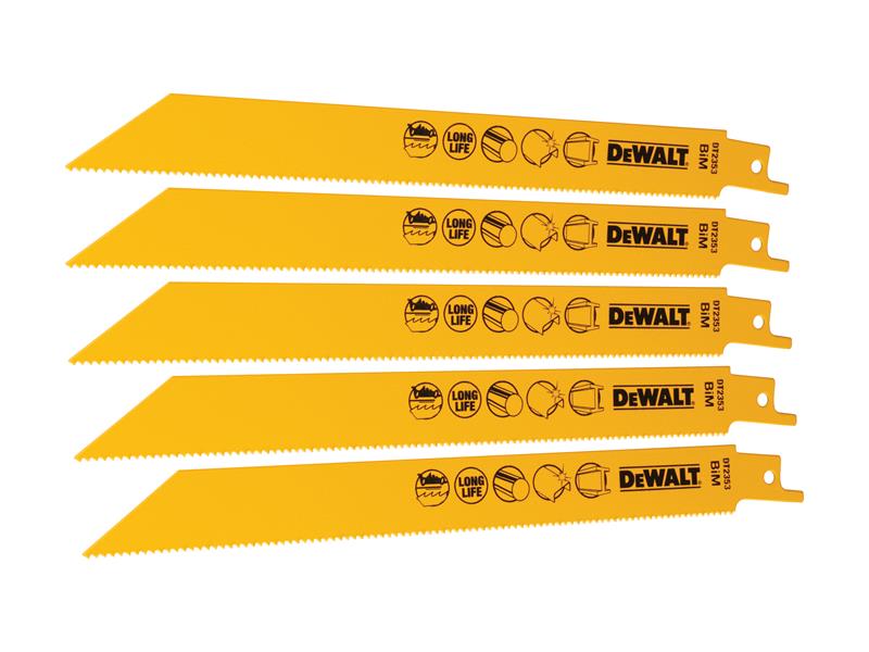 DEWALT Bi-Metal Reciprocating Blades, Metal Cutting