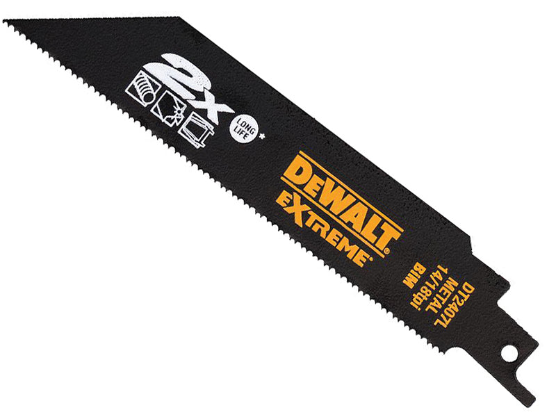 DEWALT 2X Life Reciprocating Blade, Metal Cutting