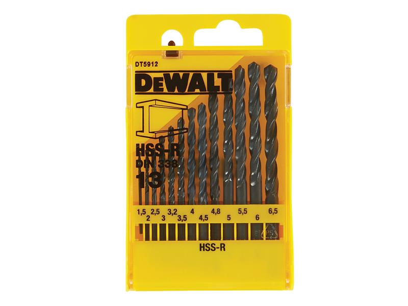 DEWALT HSS-R Jobber Drill Bit Set