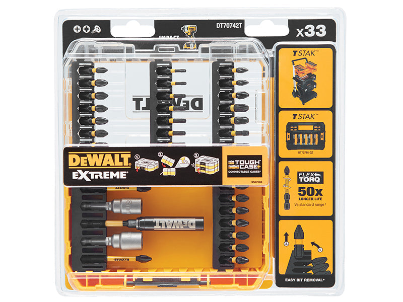 DEWALT DT70742T FLEXTORQ™ Screwdriving Set, 33 Piece