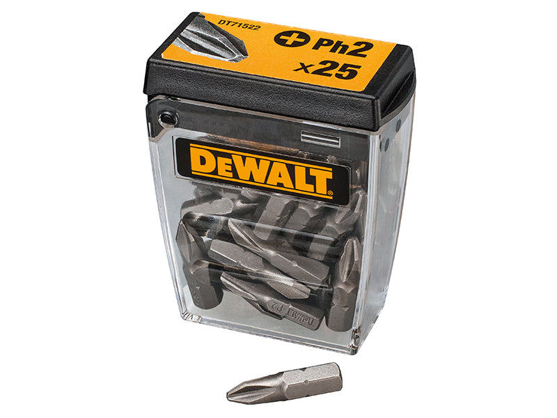 DEWALT PH2 25mm Standard Tic Tac Display 21 x Packs of 25