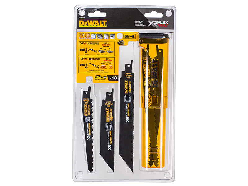 DEWALT DT99550 XR Reciprocating Saw Blade Set, 13 Piece