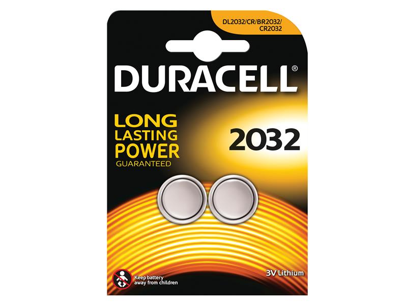 Duracell CR2032 Coin Lithium Battery (Pack 2)