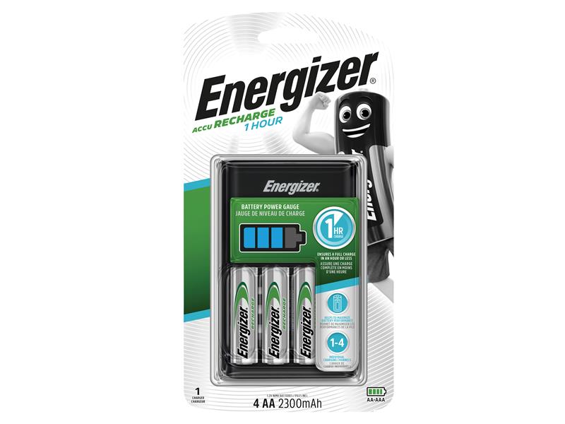 Energizer® 1 Hour Charger plus 4 x AA 2300 mAh Batteries