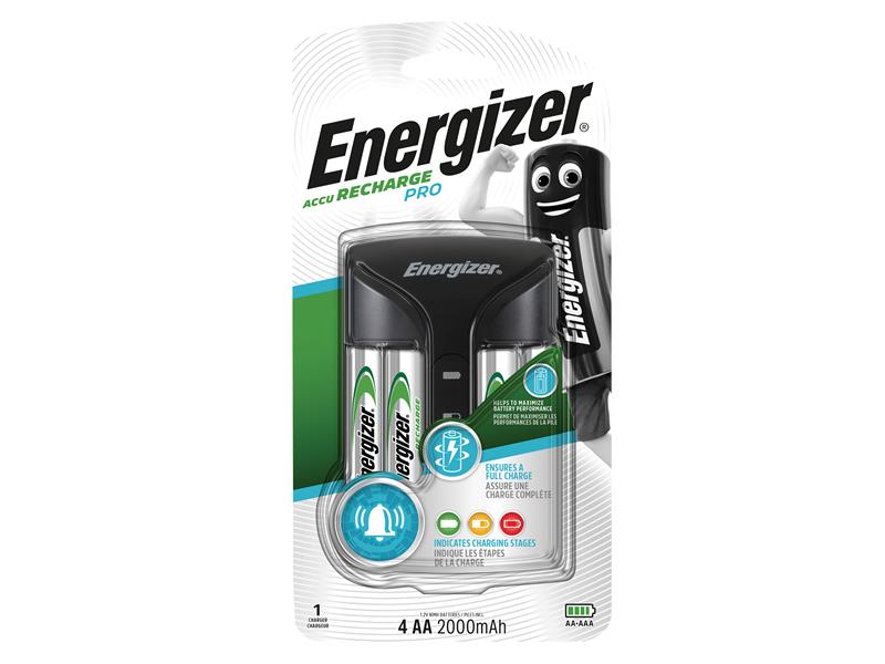 Energizer® Pro Charger plus 4 x AA 2000 mAh Batteries