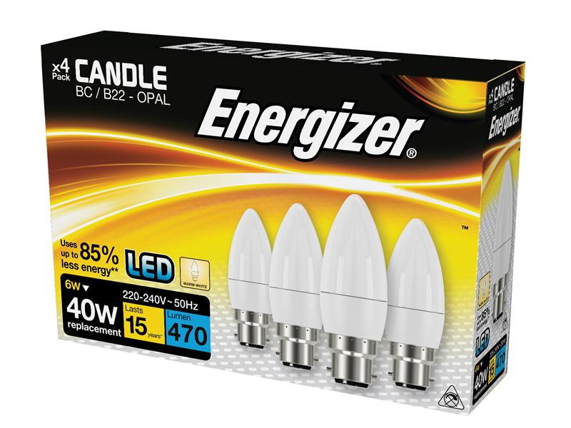 Energizer® LED Opal Candle Non-Dimmable Bulb