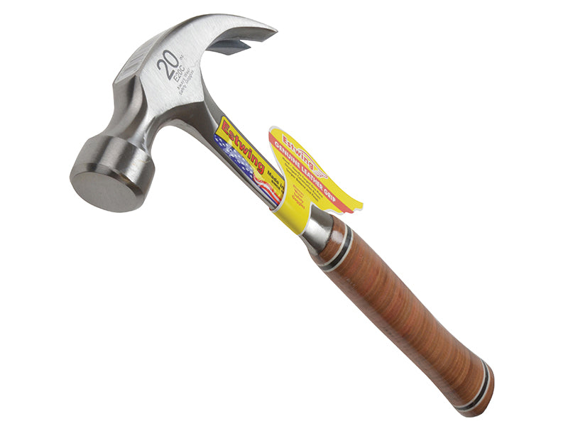 Estwing Straight Claw Hammer, Leather Grip