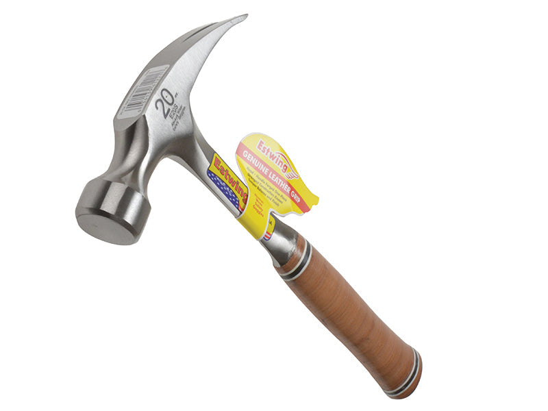 Estwing Straight Claw Hammer, Leather Grip