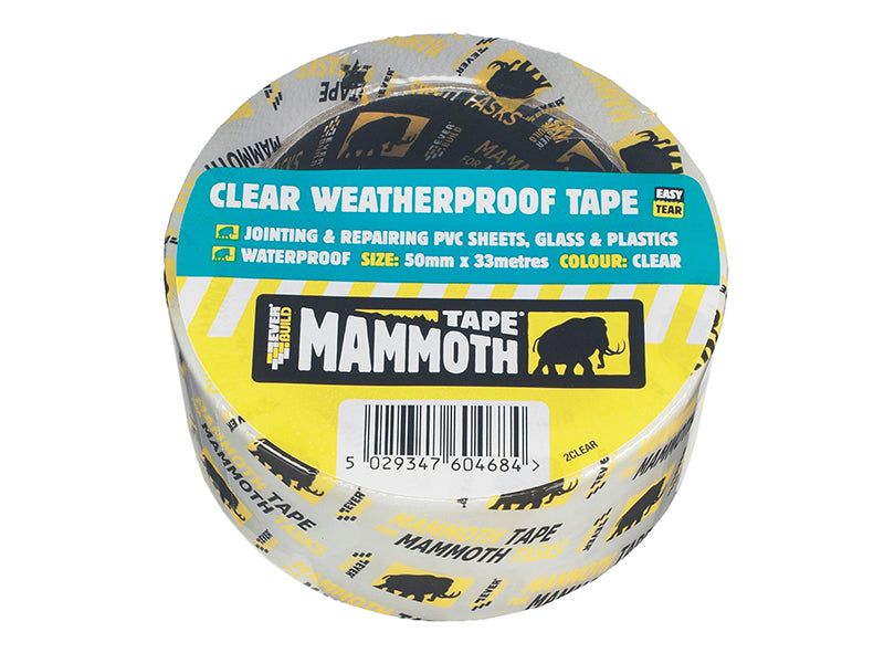 Everbuild Weatherproof Tape 50mm x 10m Clear