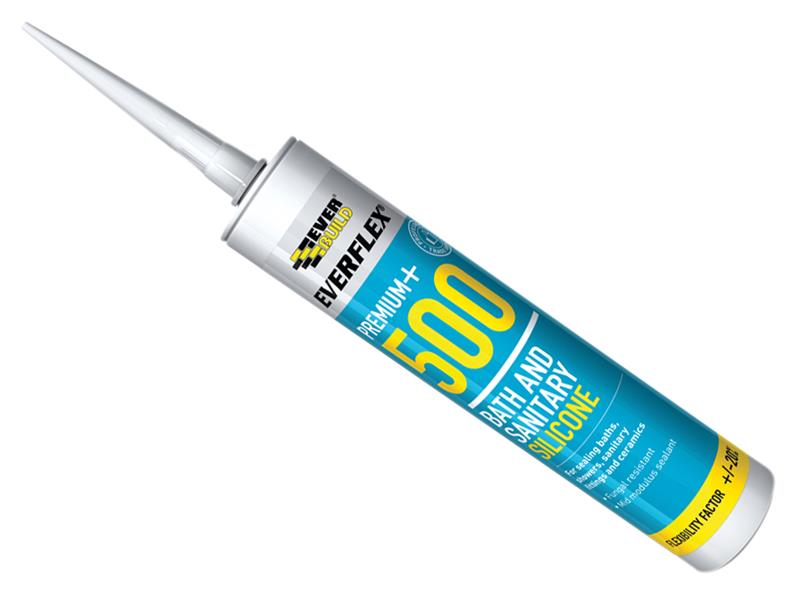 Everbuild 500 Bath & Sanitary Silicone Sealant