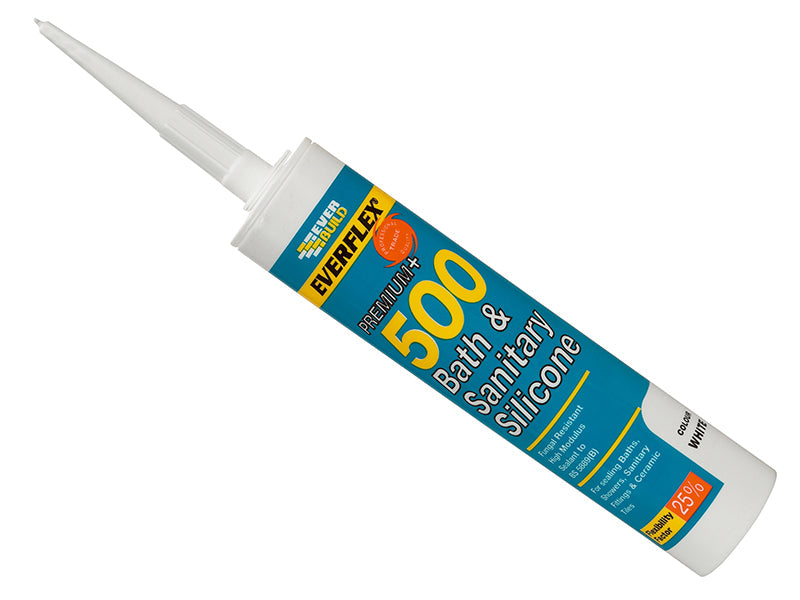 Everbuild 500 Bath & Sanitary Silicone Sealant