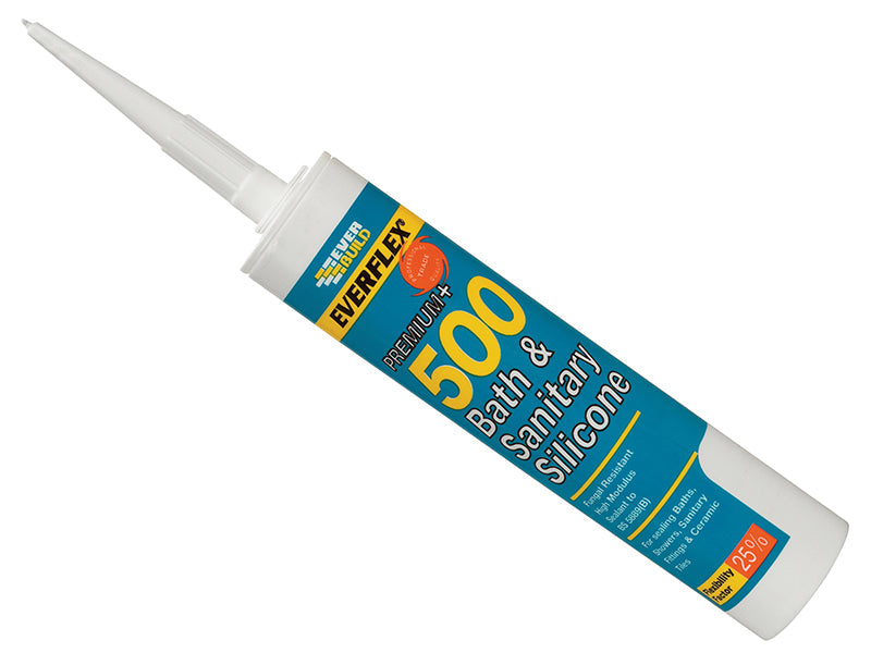 Everbuild 500 Bath & Sanitary Silicone Sealant