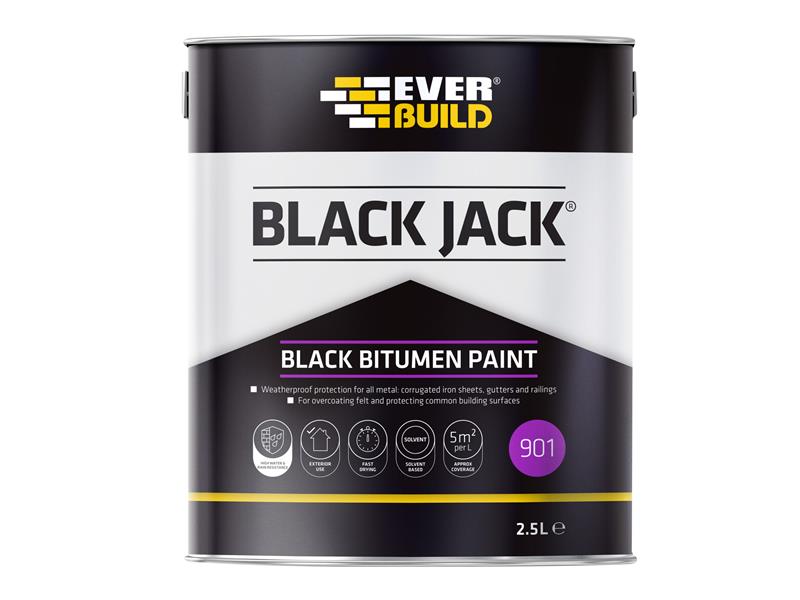 Everbuild Black Jack® 901 Black Bitumen Paint