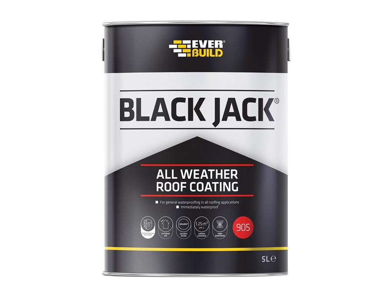 Everbuild Black Jack® 905 All Weather Roof Coating 5 litre