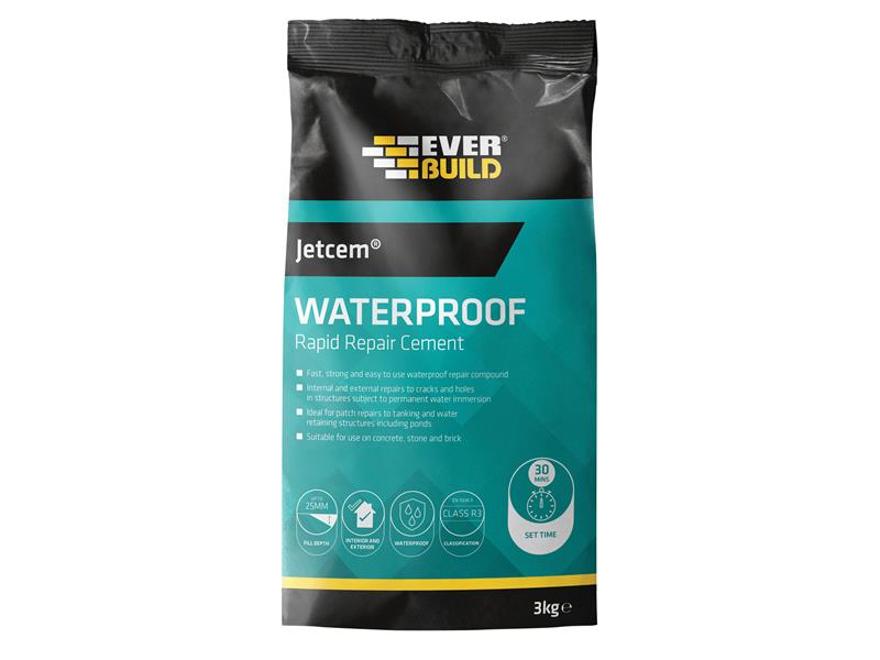 Everbuild Jetcem Waterproofing Rapid Set Cement (Single 3kg Pack)