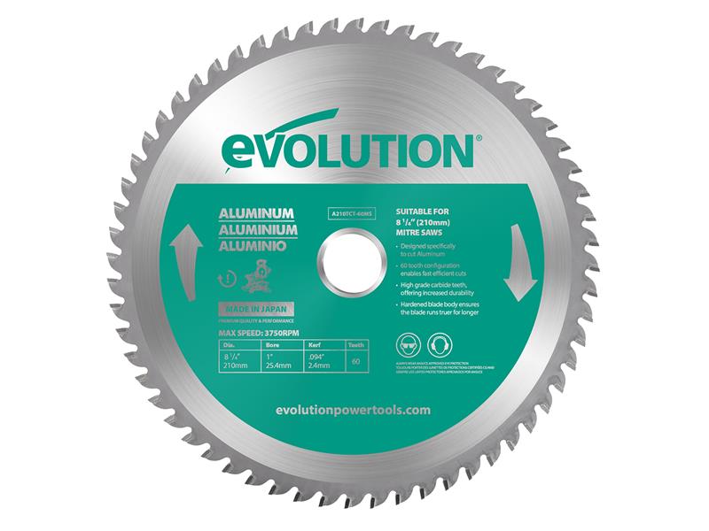 Evolution Aluminium Cutting Mitre Saw Blade