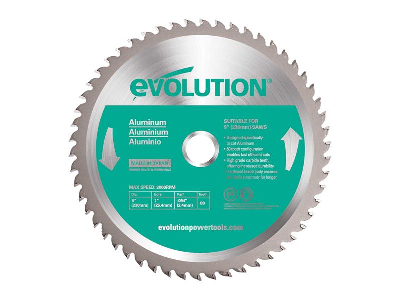 Evolution Aluminium Cutting Mitre Saw Blade