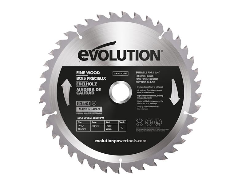 Evolution Fine Wood Mitre/Table Saw Blade