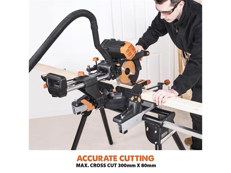 Evolution R255SMS-DB+PRO Mitre Saw + Blade