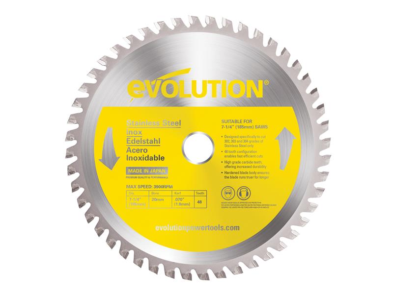 Evolution Stainless Steel Cutting Circular Saw Blade