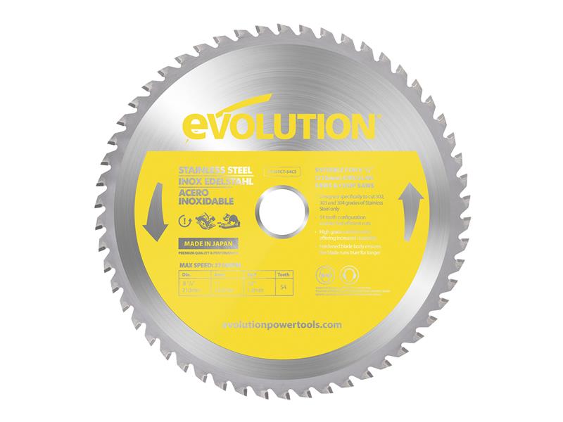 Evolution Stainless Steel Cutting Circular Saw Blade