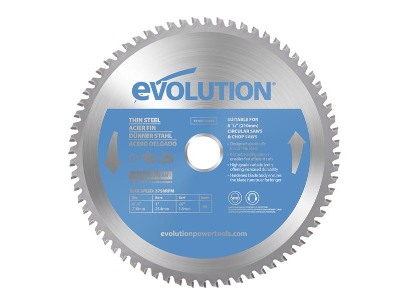 Evolution Thin Steel Cutting Mitre Saw Blade