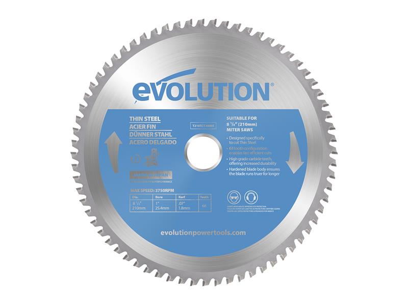 Evolution Thin Steel Cutting Mitre Saw Blade