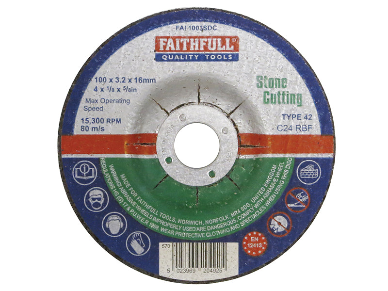 Faithfull Depressed Centre Stone Cutting Disc