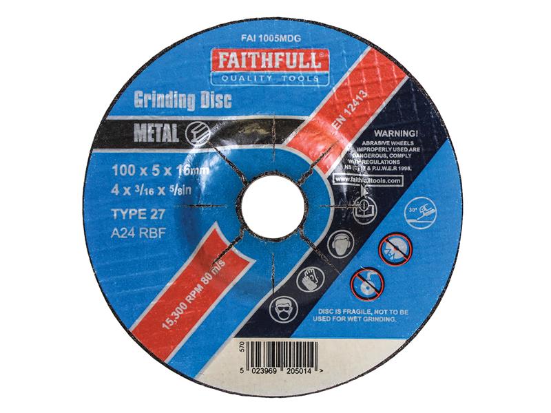 Faithfull Depressed Centre Metal Grinding Disc